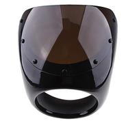 Accessoires Moto Moto Avant Phares Carénage Pare-Brise Universel en Plastique Bulle Fit Café Racer Moto Rétro-phares Wind écran (Color : Black)