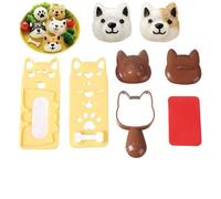 Accessoires moule à sushi moule à riz en forme de chat dessin animé pour sushis, bento, nori - Kit de décoration de cuisine pour repas de bébé et enfants