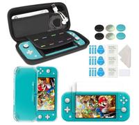 Accessoires Nintendo Switch Lite - INNOAURA - Pack Housse - Transparent - 8 Cartouches - 2 Protecteurs d'écran