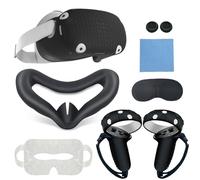 Accessoires Oculus Quest 2/Meta Quest 2, Couverture Faciale En Silicone, Coque Vr, Masque Pour Les Yeux Le Noir