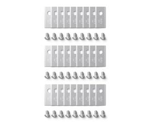 Accessoires officiels eufy, boîte de lames de rechange avec 3 kits de 9 lames de tondeuse à gazon et 9 vis, compatible avec les robots tondeuses E15 & E18