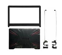 Accessoires Ordinateur Portable pour ASUS Gaming FX504 FX504GD FX504GE FX80 FX80G 13NR00I0AM0501 13NR00I0AM0502 LCD arrière Boîtier Coque(Rayures Rouges) & Couvercle de déflecteur Avant & Charnières