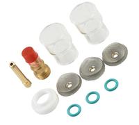 Accessoires Outils Marque Nouveau TIG Kit de torche de Soudage #12 18 26 3/32 Kit de Collet d'Objectif à Gaz pour Compatible avec WP-17 Pyrex Cup 2,4 mm Torche TIG