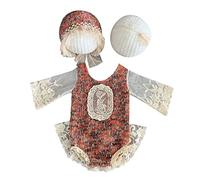 Accessoires photo pour bébé fille 0 à 1 mois Coiffe et combinaisons en dentelle creuse Fête mensuelle Vêtements photo Nouveau-né Tenue Photographie Garçon Fille Tenues Joli Garçon Chapeau Pantalon