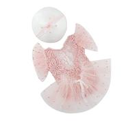 Accessoires photo pour bébé - Robe princesse en dentelle - Bandeau et combinaison - Vêtements photo résistants au boulochage - Unisexe - Accessoires photo pour bébé garçon