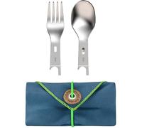 Accessoires Picnic + - avec 2 Inserts Fourchette et Cuillère et Étui-Serviette Microfibre - Idéal Pique-Nique, Camping, Voyage