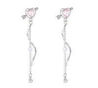Accessoires Pince Artisanat Fournitures Bijoux For Women Gothic Love Heart Dangle Drop Earrings Jewelry Perceuse Moule Outils Outils Kits (Pink, One Size)