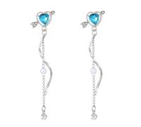 Accessoires Pince Artisanat Fournitures Bijoux For Women Gothic Love Heart Dangle Drop Earrings Jewelry Perceuse Moule Outils Outils Kits (Blue, One Size)