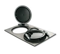Accessoires poêle à bois La Nordica - Kit plaque de cuisson en fonte polie avec 2 couvercles en fonte émaillée vitrifiée noir pour Suprema / TermoSuprema