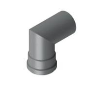 Accessoires poêle à granulés Cadel - coude 90° pour évacuation des fumées à l'arrière / latérale