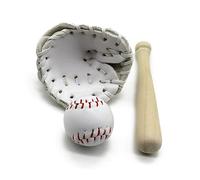 Accessoires polyvalents pour studio photo à domicile Ensemble de 3 pièces batte de baseball et gant pour les tirs de créativité, balle solide