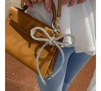 Accessoires porte-clés avec nœud d'argent, porte-clés avec nœud en cristal strass pour femmes, charms mignons en ruban et nœud papillon pour sacs, sacs à dos, porte-clés de voiture, breloques pour tél