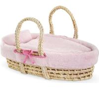 Accessoires poupons - COROLLE - Ensemble Couffin Peluche Rose - pour poupons 36 et 42 cm - des 3 ans