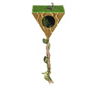 Accessoires pour araignées sauteuses - Cachette magnétique en noyer - Abri réaliste en résine synthétique aspect bois avec corde d'escalade - Enclos mural sûr - Pour grenouille à feuilles caduques