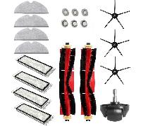 Accessoires pour aspirateur Roborock S6/S60/S65/S5 Max/T6 - 20 pièces, comprend la brosse principale, la vadrouille, le filtre et la brosse latérale