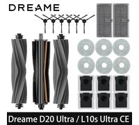 Accessoires pour aspirateur robot Dreame D20 Ultra / L10s Ultra CE : brosse principale, brosse latérale, chiffon de nettoyage, filtre HEPA, sac à poussière, pièces de rechange 1PCS