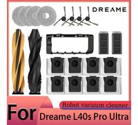 Accessoires pour aspirateur robot Dreame L40s Pro Ultra : brosse principale, brosse latérale, filtre HEPA, chiffons de nettoyage, sac à poussière, pièces de rechange HEPA Filters 10