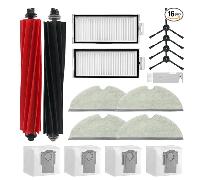 Accessoires pour aspirateur robot Roborock Q5 Pro+/Q8 Max+(Plus), comprend la brosse principale, les sacs à poussière, la vadrouille, le filtre et la brosse latérale