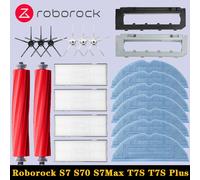 Accessoires pour aspirateur robot Roborock S7 S70 S7Max T7S Plus : couvercle de brosse principale, filtre HEPA, tampon de nettoyage, pièces de rechange Orange