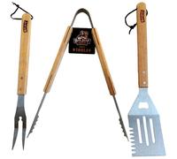 Accessoires pour barbecue, accessoires de barbecue, ensemble de barbecue de luxe, outils de barbecue en acier inoxydable, ensemble de 3 pièces, pinces, fourchette, spatule, cadeaux pour papa,