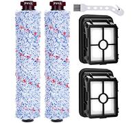 Accessoires pour Bissell Crosswave 3 en 1, 2 rouleaux de brosse multifonction + 2 filtres de rechange 1866F pour Bissell CrossWave 17132, Pet Pro 2225N, 2582N