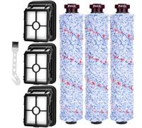 Accessoires pour Bissell CrossWave, Pièces Détachées avec 3 Rouleaux, 3 Filtres de Rechange et Brosse de Nettoyage, Brosse et Filtres pour Bissell CrossWave 17132 2225N 2582N 25821 2519