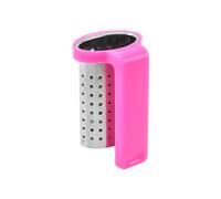Accessoires pour boissons,filtre d'infuseur de sachets de thé,infuseur à thé en acier inoxydable,filtre à épices à base de plantes réutilisable avec poignée de cintre - Type Rose red