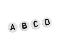 Accessoires pour bracelets de bricolage - 500 perles de lettres acryliques blanches A-Z, rondes, idéales pour la fabrication de bijoux et la décoration