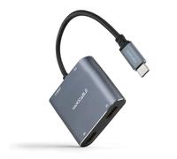 Accessoires pour cable Nano cable - 10.16.4305 - NANOCABLE - Convertisseur USB-C vers 2xHDMI/USB2.0/PD 15 cm, Couleur Gris