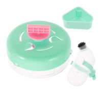Accessoires pour Cage à Hamster Roue, Gamelle et Gourde Abs | Vert Clair, Assemblage Facile, Démontage Rapide, pour Hamster et Gerbille