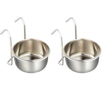 Accessoires pour Cages à Oiseaux Ferplast Sirio L304 mangeoire en Acier INOX (Lot de 2)