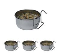 Accessoires pour Cages à Oiseaux Ferplast Sirio L304 mangeoire en Acier INOX (Lot de 4)