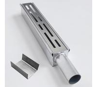 Accessoires pour Caniveau avec Sortie Latérale pour eau de Diamètre 2 cm | Accessoires pour avec Raccord pour Caniveau Etroit SXSJMY d’une largeur de 3,5 cm, en acier inoxydable 304, Argenté