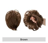 Accessoires Pour Cheveux 1 pièce boule tête perruque anneau naturel moelleux longue barbe bouclés cheveux anneau queue de cheval tresse cheveux Extension cheveux perruque sac chignon Postiches Pour Fe