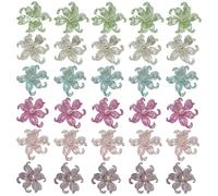 Accessoires pour cheveux à faire soi-même, décoration de vêtements, bijoux pour la fabrication, 60 breloques en résine en forme d'étoile de mer, parfaites pour les travaux manuels, rose, blanc, vert