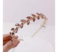 Accessoires pour cheveux Bandeau en cristal à haute sensibilité pour femme, épingle à cheveux de banquet sauvage, bandeau français en strass, vin rouge