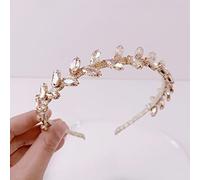 Accessoires pour cheveux Bandeau en cristal à haute sensibilité pour femme, épingle à cheveux de banquet sauvage, bandeau français en strass, champagne