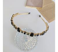 Accessoires pour cheveux Bandeau entièrement en strass Bandeau à bords fins en alliage entièrement en strass Accessoires pour cheveux de mariée, noir