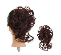 Accessoires Pour Cheveux Cheveux bouclés synthétiques chignon queue de cheval Extensions de cheveux longs chignon bouclés désordonnés avec bande élastique femmes cheveux chignon bandeaux Postiches Pou