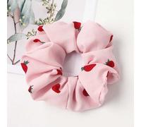 Accessoires Pour Cheveux Coréens, Petits Chouchous Imprimés De Fleurs Pour Femmes, Attaches Pour Cheveux, Queue De Cheval Rose Doux Pour Filles