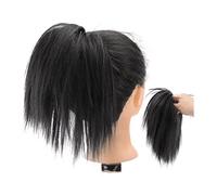 Accessoires Pour Cheveux Extensions de queue de cheval courtes cheveux raides synthétiques chignon avec bande élastique accessoires for cheveux femmes perruque chignon Postiches Pour Femmes(B)