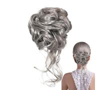 Accessoires pour cheveux pour désordonné | Pièces de cheveux ondulées pour femme | Support de queue de cheval coiffé pour rencontres, célébrations, mariage, vie quotidienne