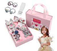 Accessoires pour cheveux pour petite fille - 18 pièces - Barrettes décoratives en métal - Pinces colorées assorties - Ornements tendance princesse - Pour l'école, le ballet, les fêtes d'anniversaire