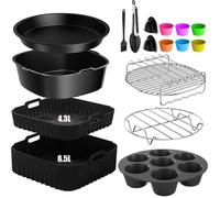 Accessoires pour Cosori Turbo Tower/Pro/Smart Friteuse à Air Chaud, 16 Accessoires pour Friteuse à Air Chaud 6,5 L/4,3 L Double Stack Air Fryer Insert en Silicone