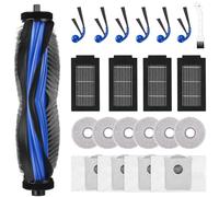 Accessoires pour ECOVACS DEEBOT T30C Omni/ T30C Omni Gen2 Aspirateur | 1 Brosse Principale, 6 Chiffons de Nettoyage, 6 Brosses Latérales, 4 Filtres, 4 Sacs à Poussière, 1 Brosse de Nettoyage