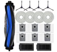 Accessoires pour Ecovacs Deebot T50 Omni/ T50 Pro Omni/ T50 Pro Gen2/ T50 Omni Gen2, JKOISL 1 brosse à rouleau principale, 6 sacs à poussière, 4 brosses latérales, 2 filtres, 4 chiffons de nettoyage