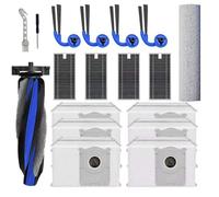 Accessoires pour ECOVACS DEEBOT T90 Omni / T90 PRO Omni/X12 PRO Omni | Accessoires:1 brosse principale, 1 rouleau de nettoyage, 4 filtres HEPA, 6 sacs à poussière, 4 brosses latérales, 2 outils