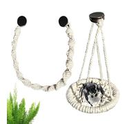 Accessoires pour enclos d'araignée - Hamac 9 × 6 × 6 cm et pont suspendu 25 × 1 × 1 cm pour reptiles et vignes d'escalade | Araignée terrarium décoratif corde hamac cage jouets | Habitat amphibien