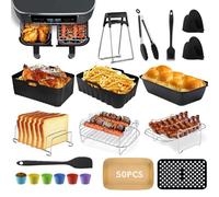 Accessoires pour Friteuse à Air Chaud, Accessoires Airfryer pour Friteuse à Air Chaud Ninja Foodi Max Dual Zone AF300EU AF400EU AF500EU 7,6 L-9,5 L, Moule en Silicone pour Ninja Airfryer
