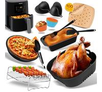 Accessoires pour friteuse à air chaud pour Philips Essential XL 6,2L HD9270/90, Philips Série 5000 XXL HD9285/90, Cosori 4,7L, Réutilisables, Sans BPA, remplace le papier sulfurisé, Accessoires pour